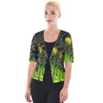 Machine Technology Circuit Electronic Computer Technics Detail Psychedelic Abstract Pattern Cropped Button Cardigan
