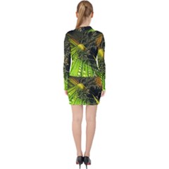 V-neck Bodycon Long Sleeve Dress 