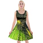 Machine Technology Circuit Electronic Computer Technics Detail Psychedelic Abstract Pattern Reversible Velvet Sleeveless Dress