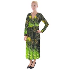 Velvet Maxi Wrap Dress 