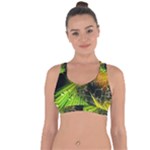 Machine Technology Circuit Electronic Computer Technics Detail Psychedelic Abstract Pattern Cross String Back Sports Bra