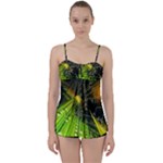 Machine Technology Circuit Electronic Computer Technics Detail Psychedelic Abstract Pattern Babydoll Tankini Set