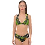 Machine Technology Circuit Electronic Computer Technics Detail Psychedelic Abstract Pattern Double Strap Halter Bikini Set