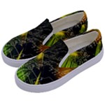 Machine Technology Circuit Electronic Computer Technics Detail Psychedelic Abstract Pattern Kids  Canvas Slip Ons