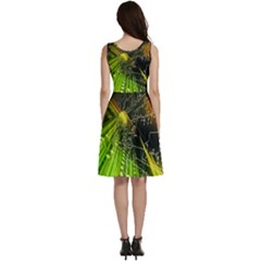 Sleeveless V-Neck Skater Dress with Pockets 