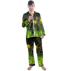 Men s Long Sleeve Satin Pajamas Set 