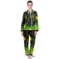 Women s Long Sleeve Satin Pajamas Set 