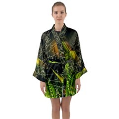 Long Sleeve Satin Kimono 