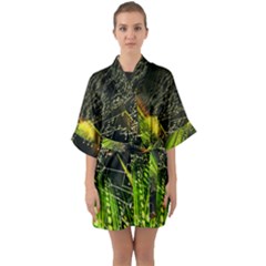 Half Sleeve Satin Kimono  