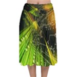 Machine Technology Circuit Electronic Computer Technics Detail Psychedelic Abstract Pattern Velvet Flared Midi Skirt