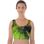 Machine Technology Circuit Electronic Computer Technics Detail Psychedelic Abstract Pattern Velvet Crop Top