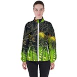 Machine Technology Circuit Electronic Computer Technics Detail Psychedelic Abstract Pattern Women s High Neck Windbreaker