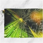 Machine Technology Circuit Electronic Computer Technics Detail Psychedelic Abstract Pattern Canvas Cosmetic Bag (XXXL)