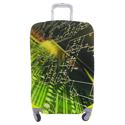 Machine Technology Circuit Electronic Computer Technics Detail Psychedelic Abstract Pattern Luggage Cover (Medium) from ArtsNow.com