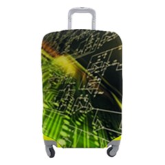Machine Technology Circuit Electronic Computer Technics Detail Psychedelic Abstract Pattern Luggage Cover (Small) from ArtsNow.com