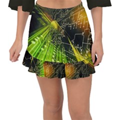 Fishtail Mini Chiffon Skirt 