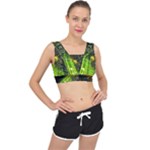 Machine Technology Circuit Electronic Computer Technics Detail Psychedelic Abstract Pattern V-Back Sports Bra
