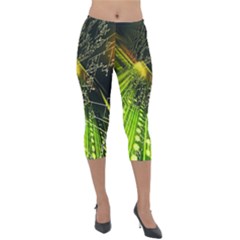 Lightweight Velour Capri Leggings  