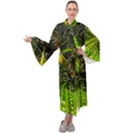 Machine Technology Circuit Electronic Computer Technics Detail Psychedelic Abstract Pattern Maxi Velvet Kimono