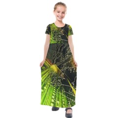 Kids  Short Sleeve Maxi Dress 
