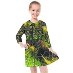 Kids  Quarter Sleeve Shirt Dress 