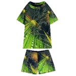 Machine Technology Circuit Electronic Computer Technics Detail Psychedelic Abstract Pattern Kids  Swim T-Shirt and Shorts Set