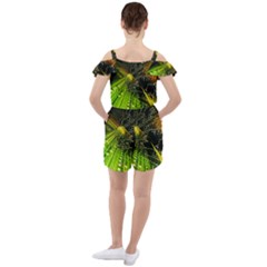 Ruffle Cut Out Chiffon Playsuit 