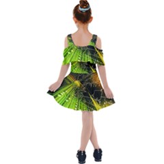 Kids  Shoulder Cutout Chiffon Dress 