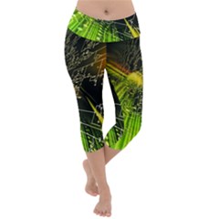 Lightweight Velour Capri Yoga Leggings 