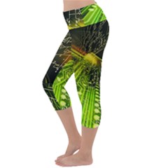 Lightweight Velour Capri Yoga Leggings 