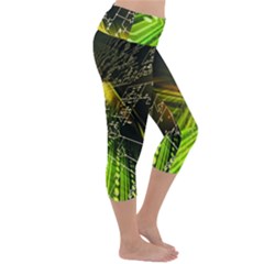 Lightweight Velour Capri Yoga Leggings 