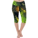 Machine Technology Circuit Electronic Computer Technics Detail Psychedelic Abstract Pattern Lightweight Velour Cropped Yoga Leggings