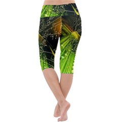 Lightweight Velour Cropped Yoga Leggings 