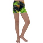 Machine Technology Circuit Electronic Computer Technics Detail Psychedelic Abstract Pattern Kids  Lightweight Velour Yoga Shorts