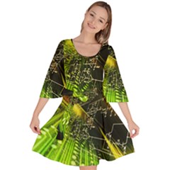 Velour Kimono Dress 