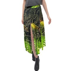 Velour Split Maxi Skirt 