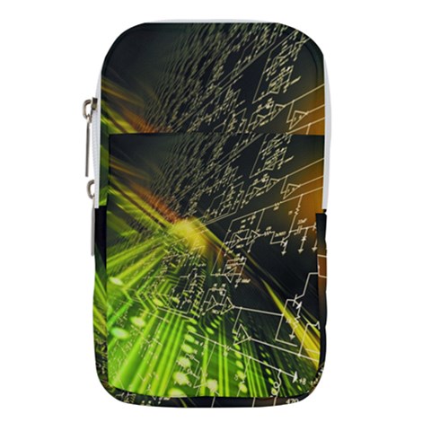 Machine Technology Circuit Electronic Computer Technics Detail Psychedelic Abstract Pattern Waist Pouch (Small) from ArtsNow.com