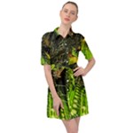 Machine Technology Circuit Electronic Computer Technics Detail Psychedelic Abstract Pattern Belted Shirt Dress