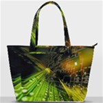 Machine Technology Circuit Electronic Computer Technics Detail Psychedelic Abstract Pattern Back Pocket Shoulder Bag 