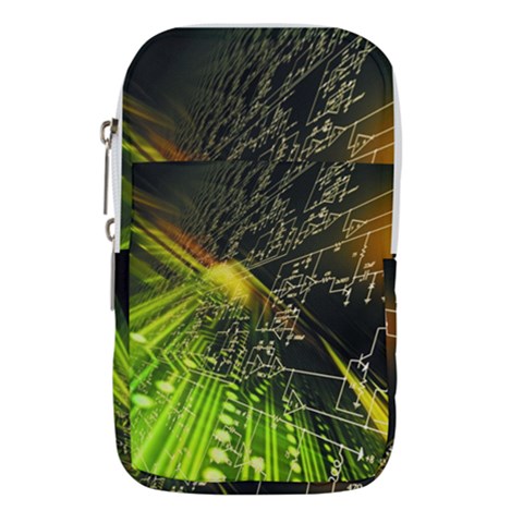 Machine Technology Circuit Electronic Computer Technics Detail Psychedelic Abstract Pattern Waist Pouch (Large) from ArtsNow.com
