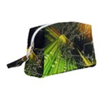 Machine Technology Circuit Electronic Computer Technics Detail Psychedelic Abstract Pattern Wristlet Pouch Bag (Medium)