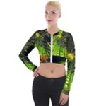 Machine Technology Circuit Electronic Computer Technics Detail Psychedelic Abstract Pattern Long Sleeve Cropped Velvet Jacket