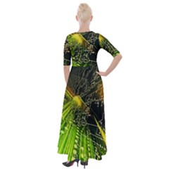 Half Sleeves Maxi Dress 