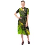 Machine Technology Circuit Electronic Computer Technics Detail Psychedelic Abstract Pattern Keyhole Neckline Chiffon Dress