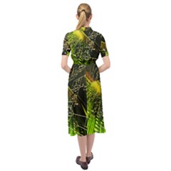 Keyhole Neckline Chiffon Dress 