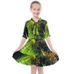Machine Technology Circuit Electronic Computer Technics Detail Psychedelic Abstract Pattern Kids  All Frills Chiffon Dress