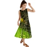 Machine Technology Circuit Electronic Computer Technics Detail Psychedelic Abstract Pattern Summer Maxi Dress