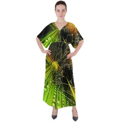 V-Neck Boho Style Maxi Dress 
