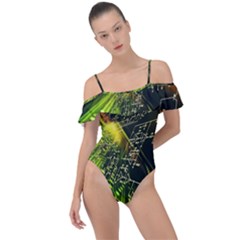 Frill Detail One Piece Swimsuit 