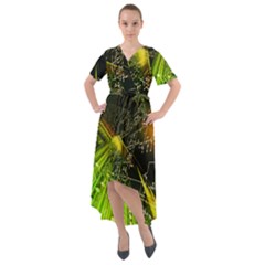 Front Wrap High Low Dress 
